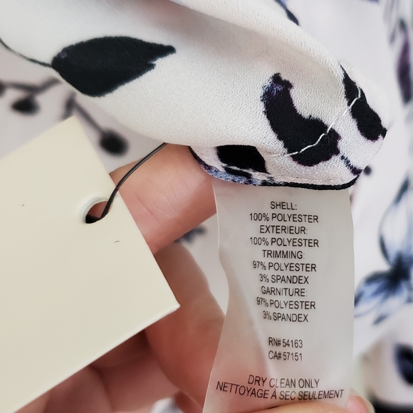 NWT Ivanka Trump Floral Wrap Front Blouse - Picture 16 of 16